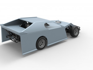 Dirt Modified stock car Scale 1 to 25 3D-printmodel