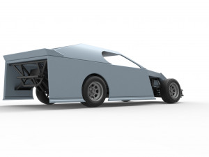 Dirt Modified stock car Scale 1 to 25 3D-printmodel