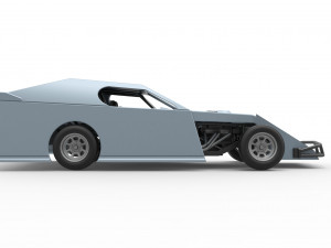 Dirt Modified stock car Scale 1 to 25 3D-printmodel