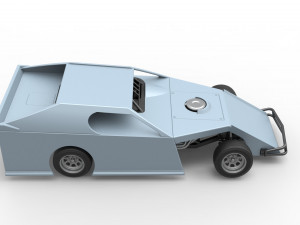 Dirt Modified stock car Scale 1 to 25 3D-printmodel