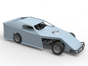 Dirt Modified stock car Scale 1 to 25 3D-printmodel