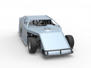 Dirt Modified stock car Scale 1 to 25 3D-printmodel
