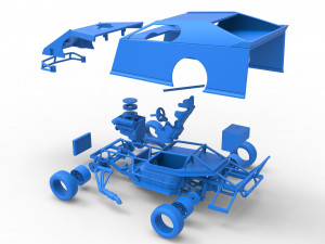 Dirt Modified stock car Scale 1 to 25 3D-printmodel
