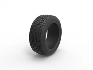 Pneu de Dirt Modificado stock car V3 Escala 1 a 25 Modelo de Impressão 3D