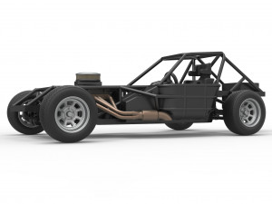 Dirt Modified stock car Base Scale 1 to 25 3D Baskı Modeli