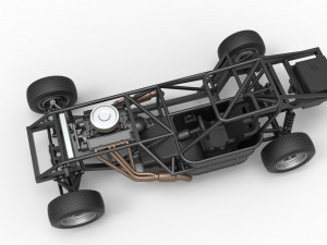 Dirt Modified stock car Base Scale 1 to 25 3D Baskı Modeli