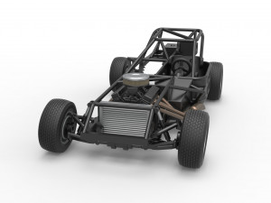 Dirt Modified stock car Base Scale 1 to 25 3D Baskı Modeli