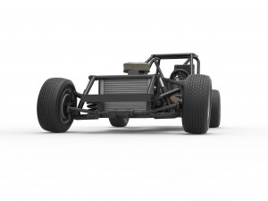 Dirt Modified stock car Base Scale 1 to 25 3D Baskı Modeli