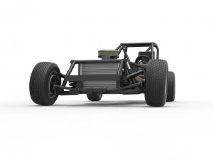 Dirt Modified stock car Base Scale 1 to 25 3D Print Model