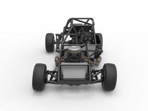 Dirt Modified stock car Base Scale 1 to 25 3D Baskı Modeli