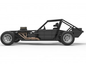 Dirt Modified stock car Base Scale 1 to 25 3D Baskı Modeli