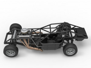 Dirt Modified stock car Base Scale 1 to 25 3D Baskı Modeli