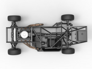 Dirt Modified stock car Base Scale 1 to 25 3D Baskı Modeli