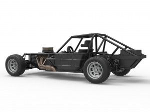 Dirt Modified stock car Base Scale 1 to 25 3D Baskı Modeli