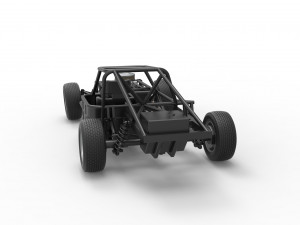 Dirt Modified stock car Base Scale 1 to 25 3D Baskı Modeli
