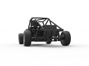 Dirt Modified stock car Base Scale 1 to 25 3D Baskı Modeli