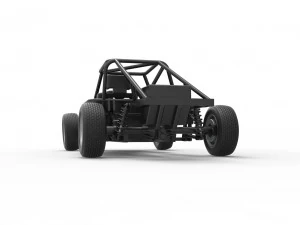 Dirt Modified stock car Base Scale 1 to 25 3D Print Model