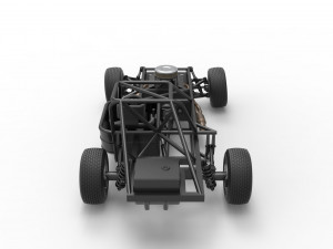 Dirt Modified stock car Base Scale 1 to 25 3D Baskı Modeli