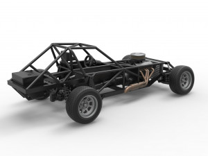 Dirt Modified stock car Base Scale 1 to 25 3D Baskı Modeli