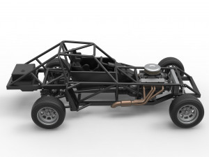 Dirt Modified stock car Base Scale 1 to 25 3D Baskı Modeli