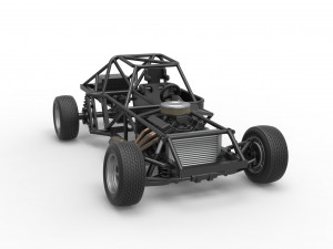 Dirt Modified stock car Base Scale 1 to 25 3D Baskı Modeli