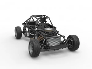 Dirt Modified stock car Base Scale 1 to 25 3D Print Model