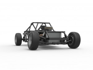 Dirt Modified stock car Base Scale 1 to 25 3D Baskı Modeli