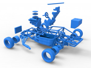 Dirt Modified stock car Base Scale 1 to 25 3D Baskı Modeli