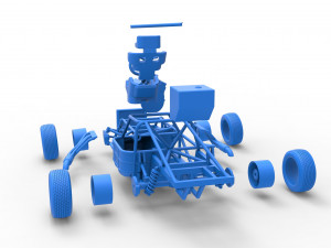 Dirt Modified stock car Base Scale 1 to 25 3D Baskı Modeli