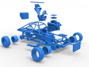Dirt Modified stock car Base Scale 1 to 25 3D Baskı Modeli