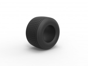 Dirt Sprint racing tire 25 Scale 1 to 25 3D प्रिंट मॉडल