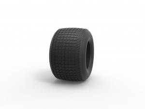 Dirt Sprint racing tire 25 Scale 1 to 25 3D प्रिंट मॉडल