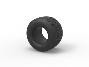 Dirt Sprint racing tire 25 Scale 1 to 25 3D प्रिंट मॉडल