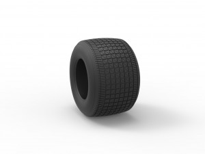 Dirt Sprint racing tire 25 Scale 1 to 25 3D प्रिंट मॉडल
