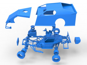Dirt Modified stock car while turning Scale 1 to 25 3D Baskı Modeli