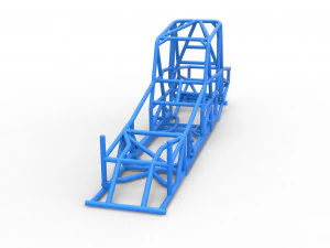 Frame of Northeast Dirt Modified stock car Scale 1 to 25 3D Print Model
