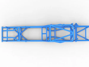 Frame of Northeast Dirt Modified stock car Scale 1 to 25 3D Print Model