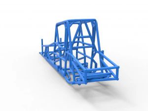 Frame of Northeast Dirt Modified stock car Scale 1 to 25 3D Print Model