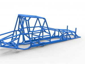 Frame of Northeast Dirt Modified stock car Scale 1 to 25 3D Print Model
