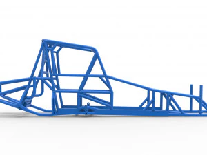 Frame of Northeast Dirt Modified stock car Scale 1 to 25 3D Print Model