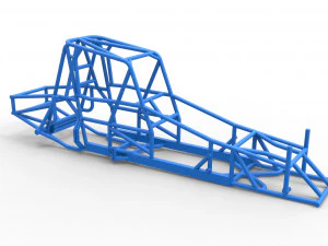 Frame of Northeast Dirt Modified stock car Scale 1 to 25 3D Print Model