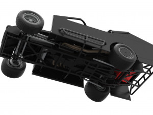 Northeast Dirt Modified stock car Scale 1 to 25 Modèles 3D en vedette