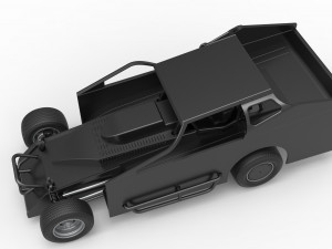 Northeast Dirt Modified stock car Scale 1 to 25 Modèles 3D en vedette