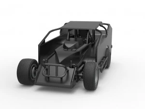 Northeast Dirt Modified stock car Scale 1 to 25 3D Print Model