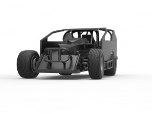 Northeast Dirt Modified stock car Scale 1 to 25 Modèles 3D en vedette