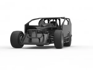 Northeast Dirt Modified stock car Scale 1 to 25 3D Print Model