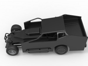 Northeast Dirt Modified stock car Scale 1 to 25 Modèles 3D en vedette