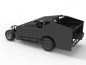 Northeast Dirt Modified stock car Scale 1 to 25 Modèles 3D en vedette