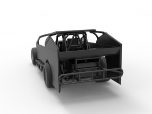 Northeast Dirt Modified stock car Scale 1 to 25 Modèles 3D en vedette