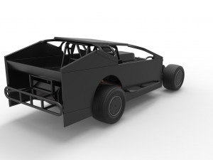 Northeast Dirt Modified stock car Scale 1 to 25 Modèles 3D en vedette
